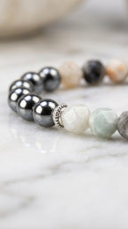 Natural Faceted Gemstone Bracelet | Magnetic Mountain Jade