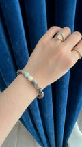 Natural Faceted Gemstone Bracelet | Magnetic Mountain Jade