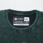 Nomad Sari Stonewashed Cotton T-Shirt - Tree of Life - Green - XL