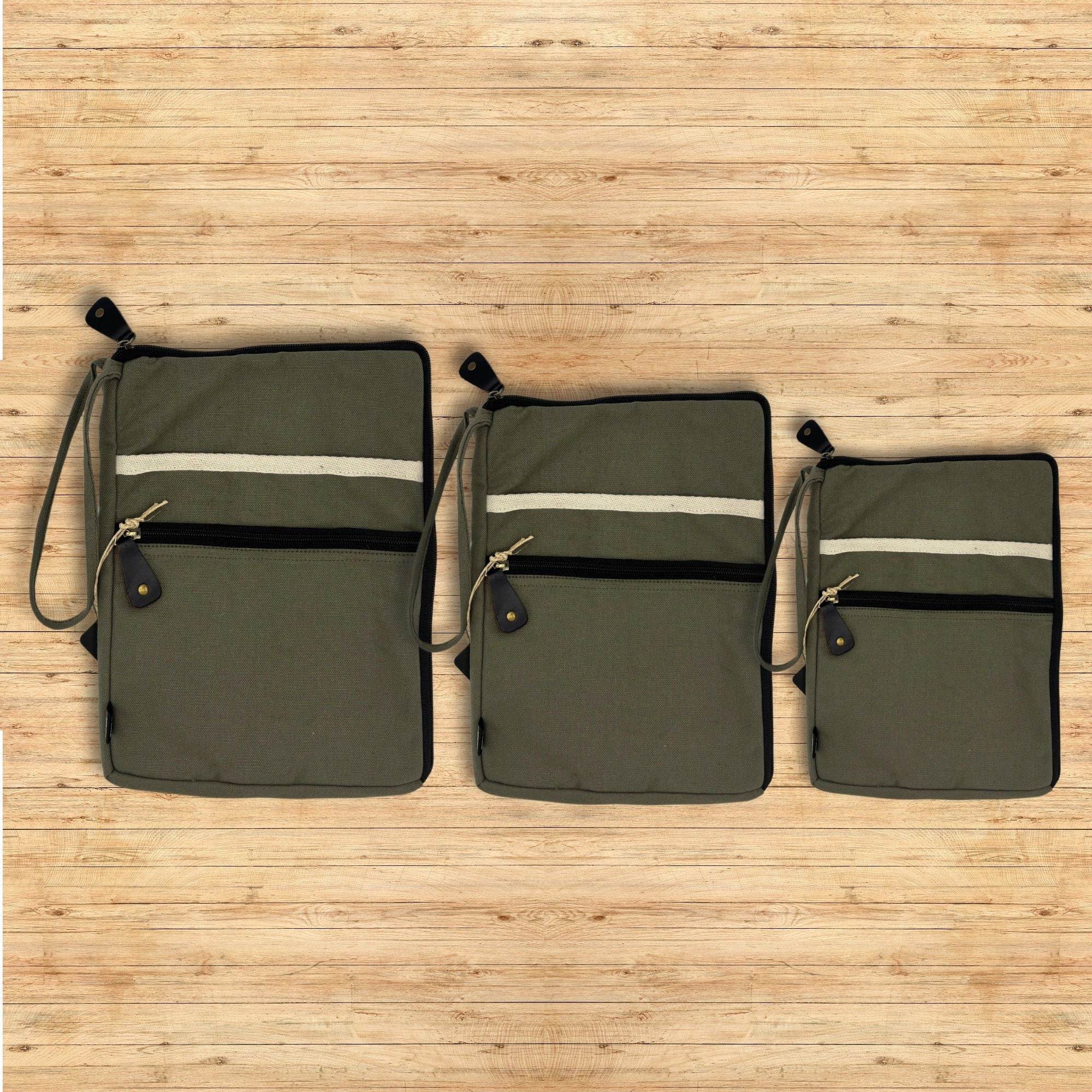 Canvas Tablet Pouch - Olive