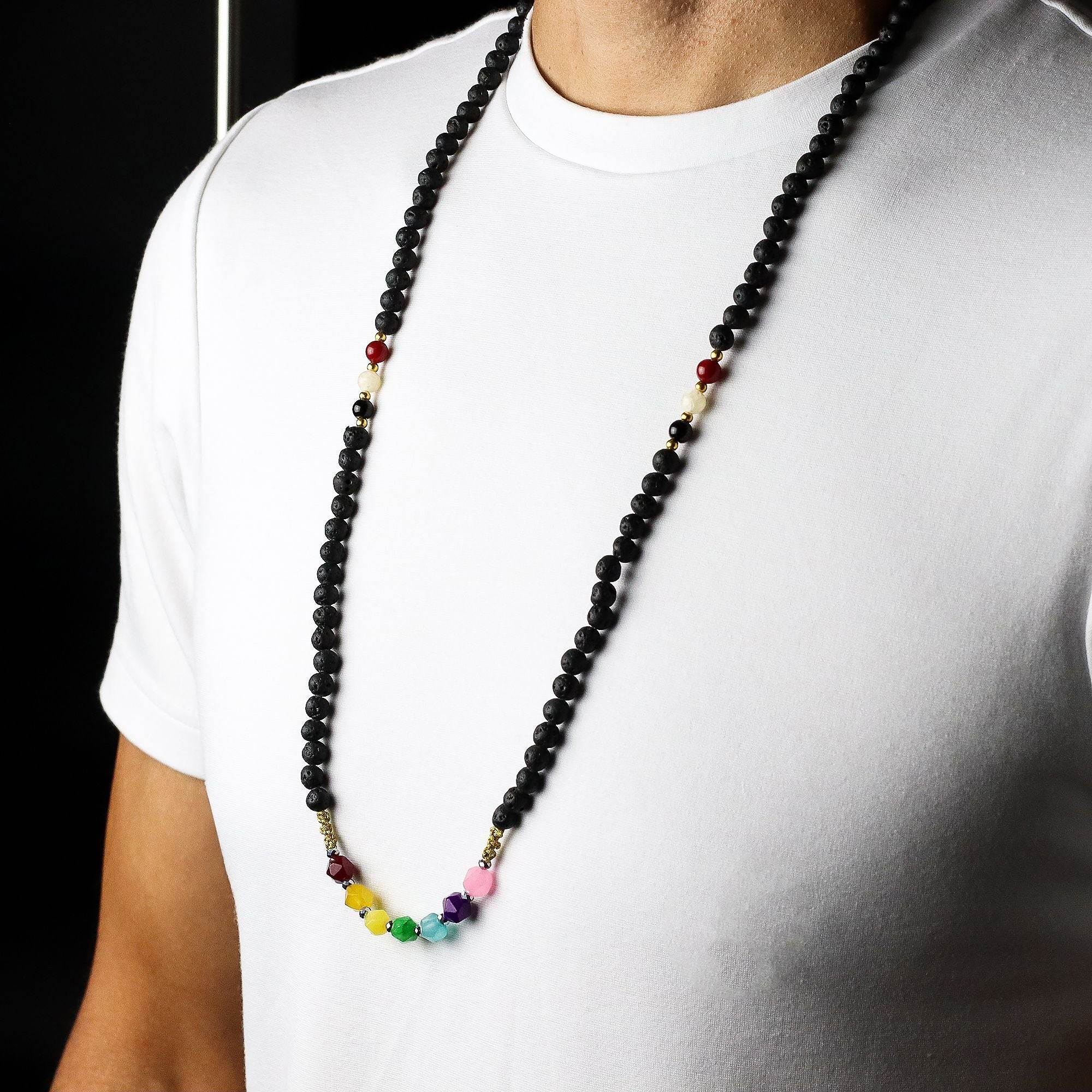 Grounding Lava Stone Necklace | Emotional Healing