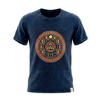 Nomad Sari Stonewashed Cotton T-Shirt - Stay Wild Moon Child - Blue - Small
