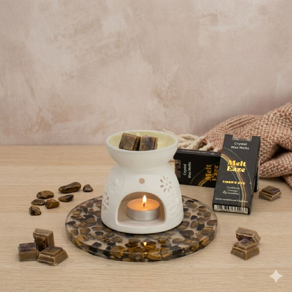 Artisan MeltEaze Wax Melts 50g | Tigereye Strength | Vanilla Sandalwood