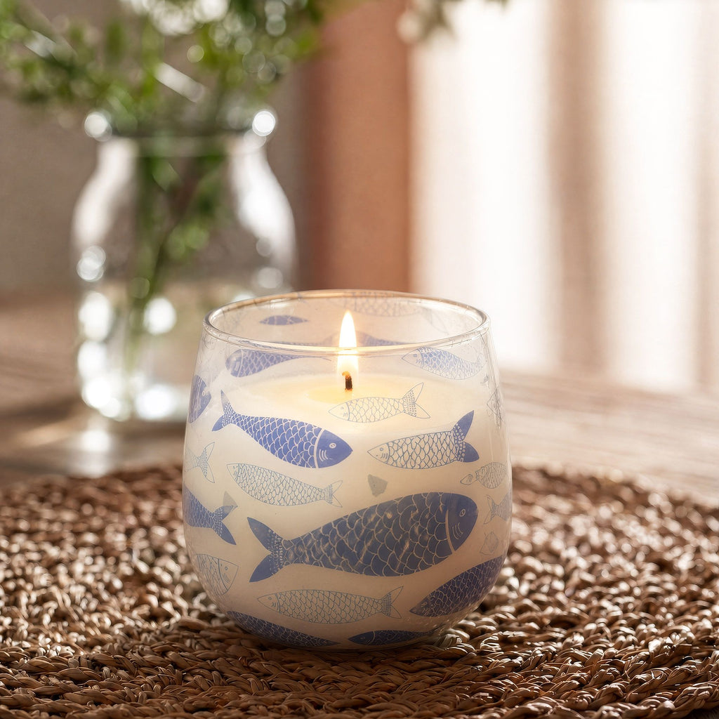 Artisan Medium Glass Jar Candles | Seabreeze