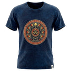 Nomad Sari Stonewashed Cotton T-Shirt - Stay Wild Moon Child - Blue - XL