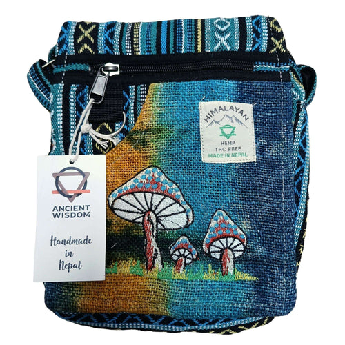 Artisan Green Mushroom Hemp Party Bag