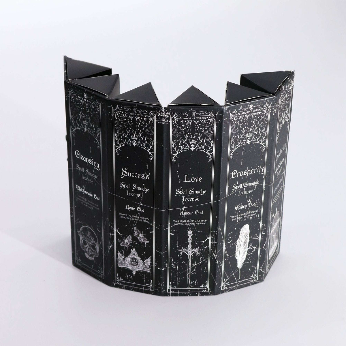 Pyramid Shape Display Incense - Set of 5 Ancient Witch Scents & Spells