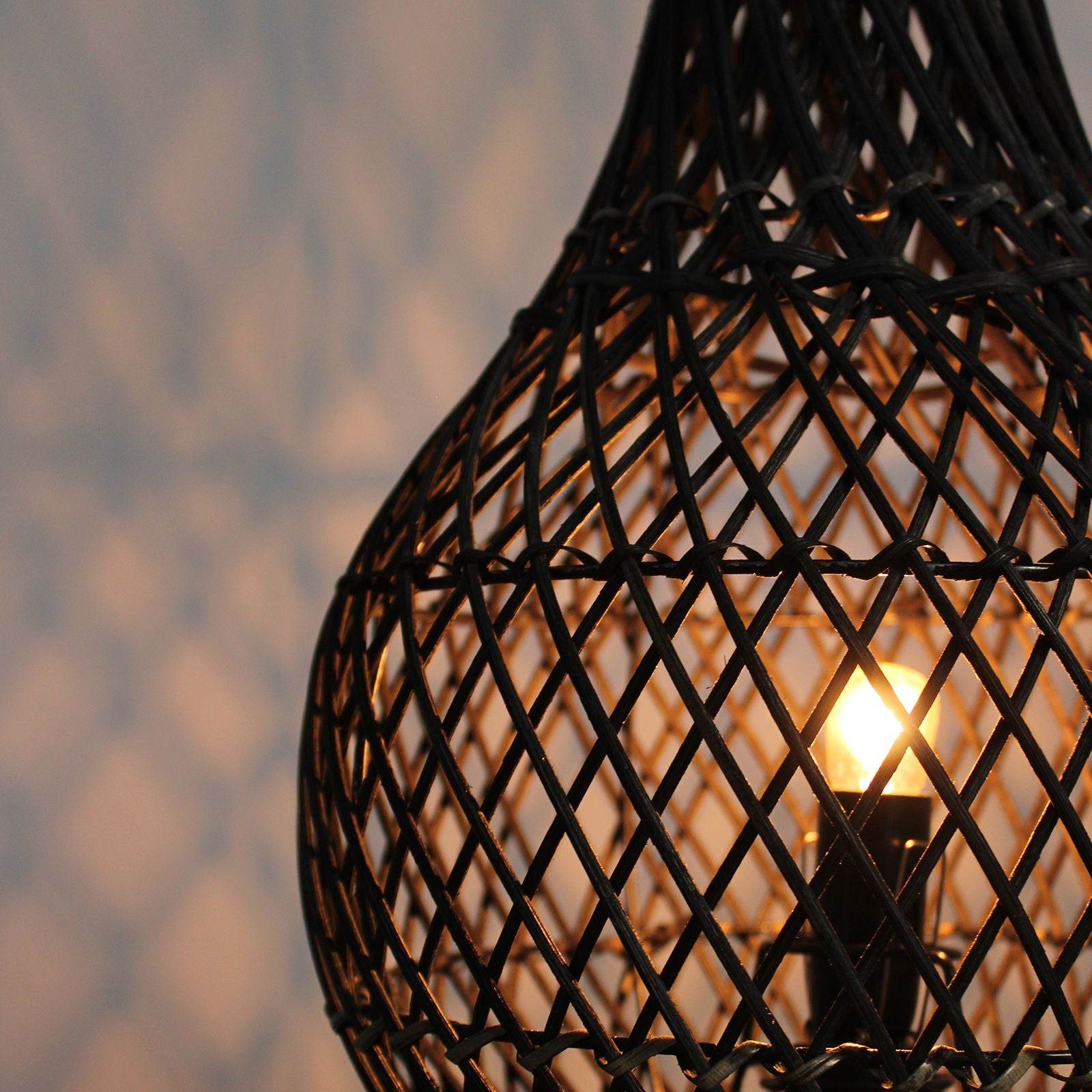 Handwoven Rattan Table Lamp | Natural