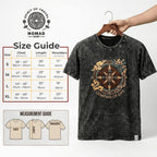 Nomad Sari Stonewashed Cotton T-Shirt - Tree of Life - Green - Large