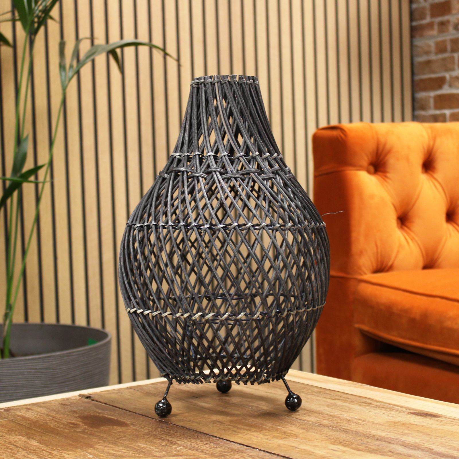 Handwoven Rattan Table Lamp | Natural