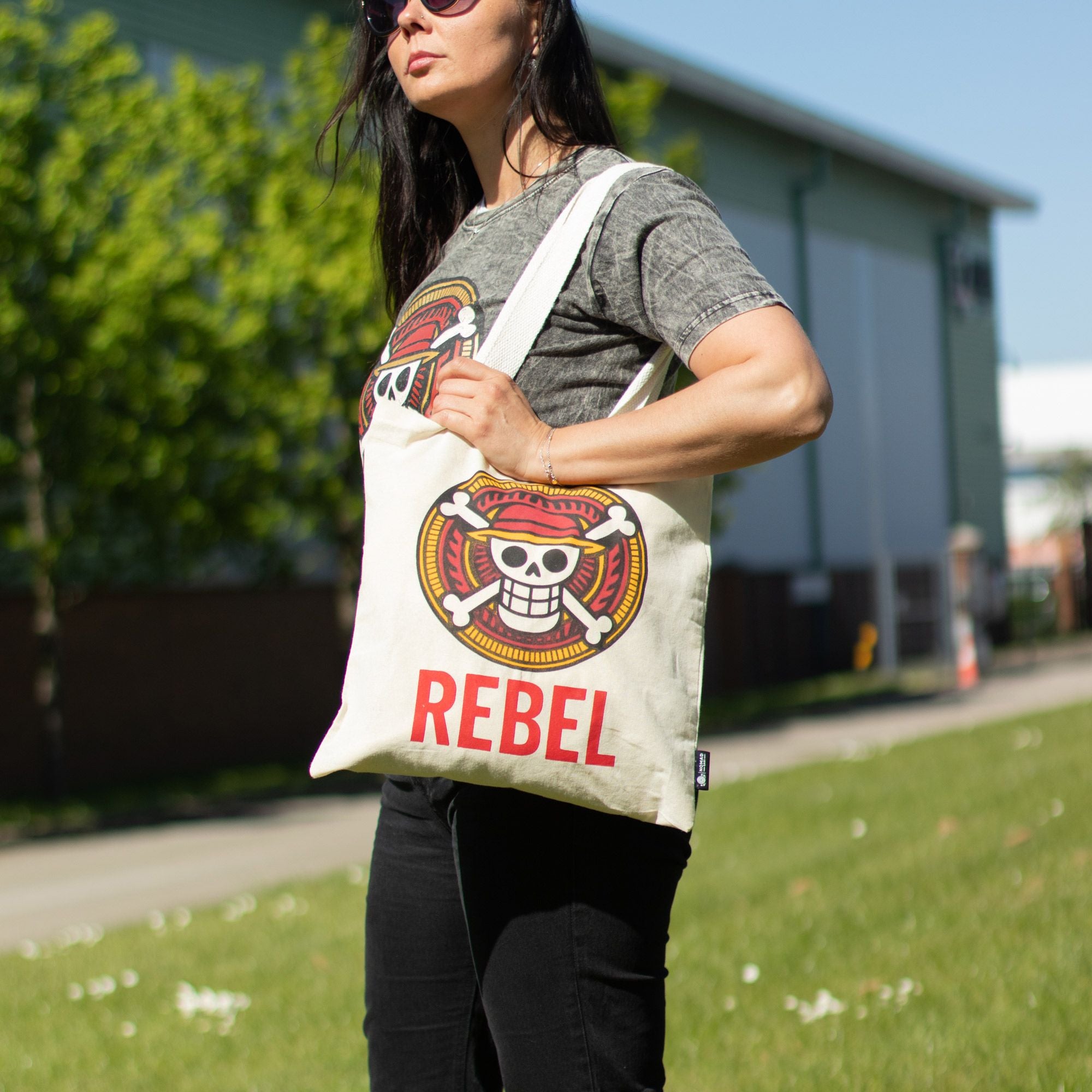Nomad Sari Iconic Basic Tote Bag - REBEL - Natural 4oz