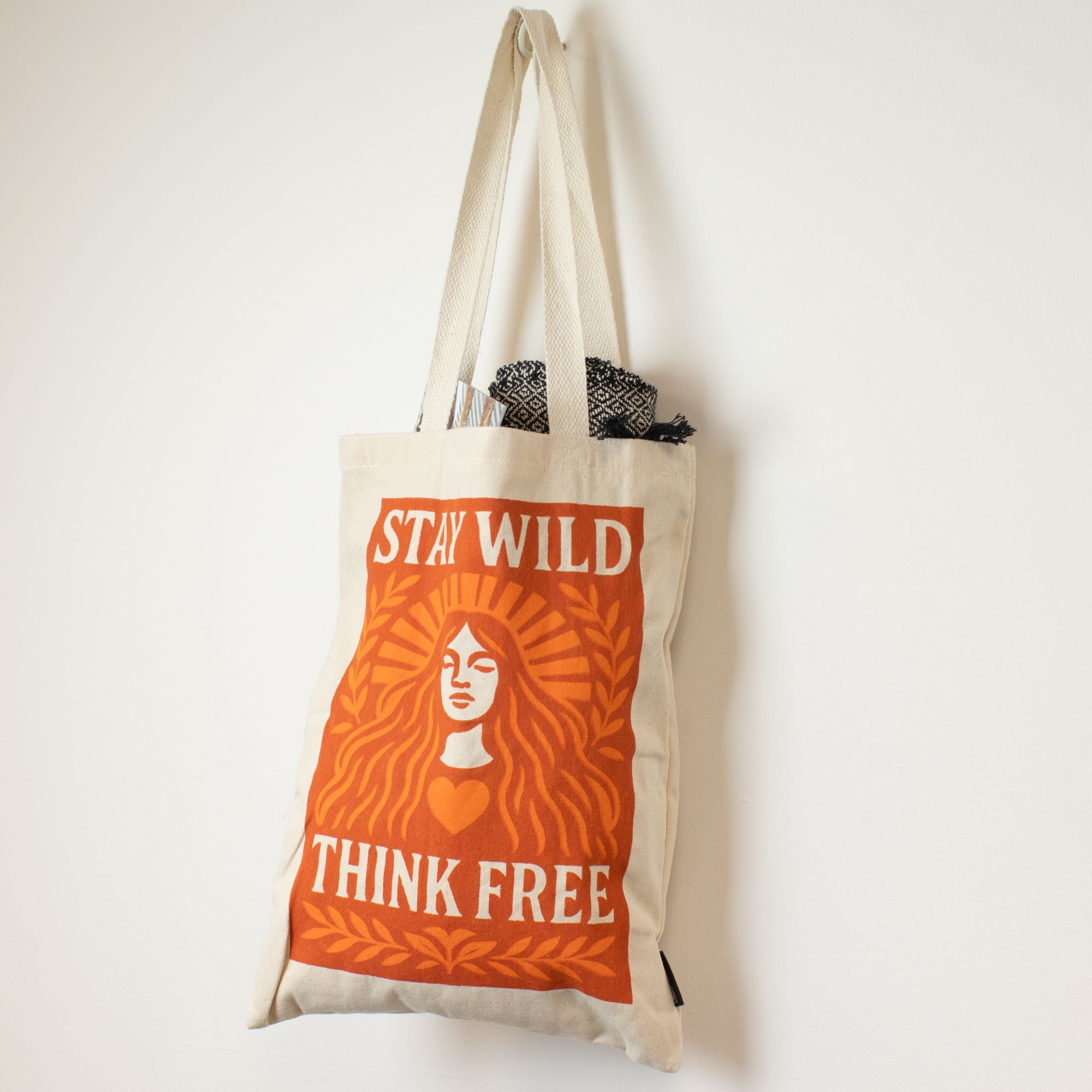 Nomad Sari Iconic Toni Tote Bag - Stay Wild - Natural 10oz