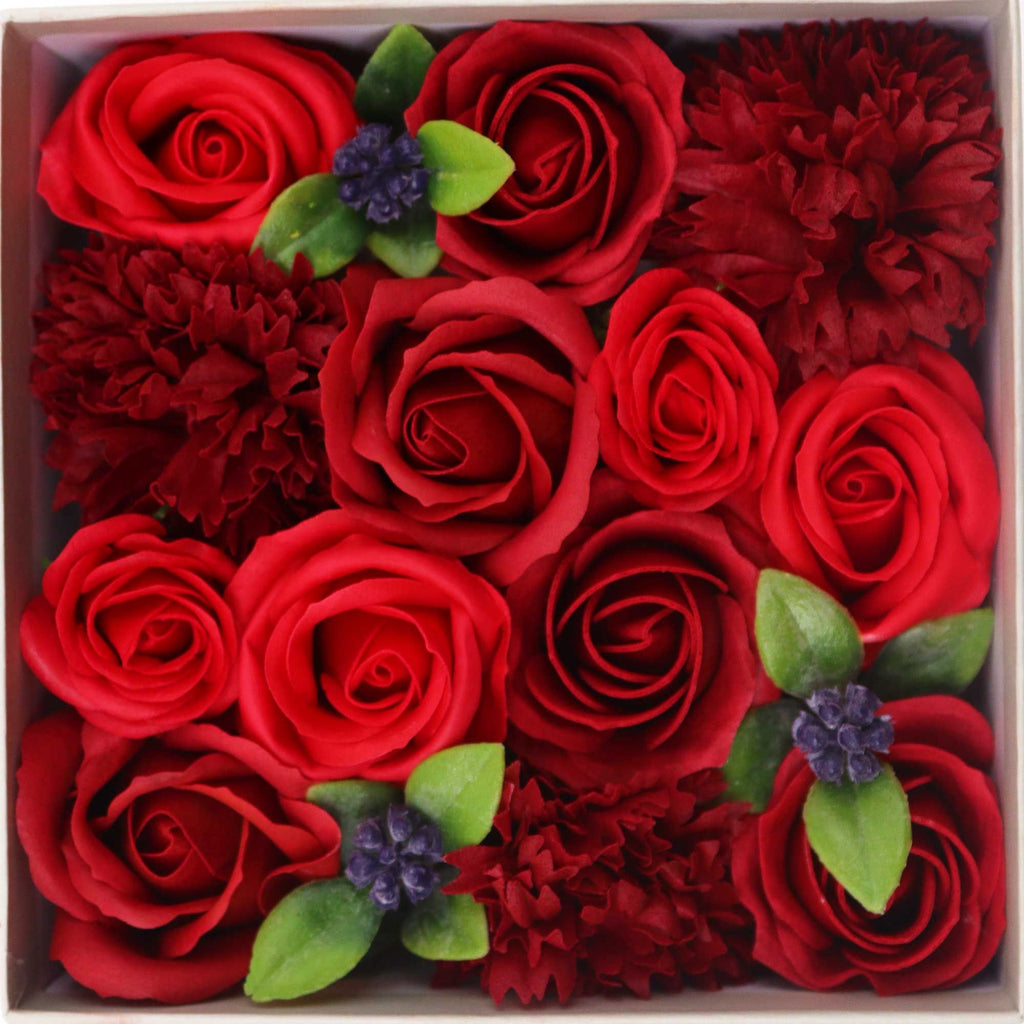 Artisan Square Box | Classic Red Roses