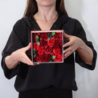 Artisan Square Box | Classic Red Roses