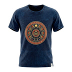 Nomad Sari Stonewashed Cotton T-Shirt - Stay Wild Moon Child - Blue - Medium