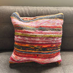 Rag Rug Cushion Covers - Aqua Blues