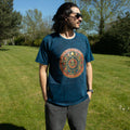 Nomad Sari Stonewashed Cotton Tee | Stay Wild Moon Child | Blue | Medium
