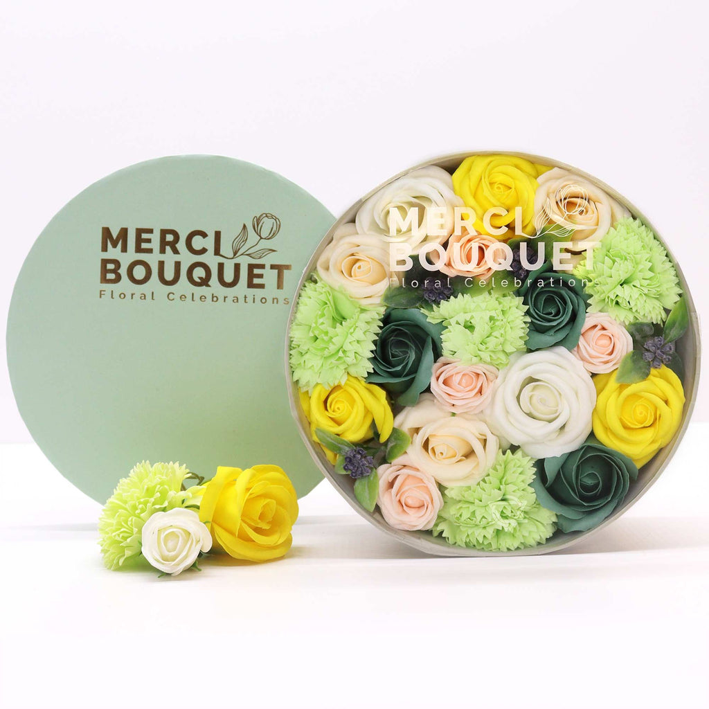 Artisan Round Box | Spring Celibrations | Yellow & Greens