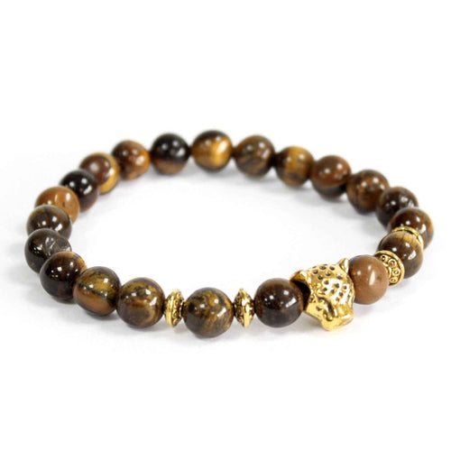 Artisan Gemstone Bracelet | Gold Tiger & Tiger Eye