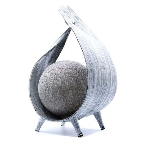 Artisan Greywash Wrapover Coconut Lamp