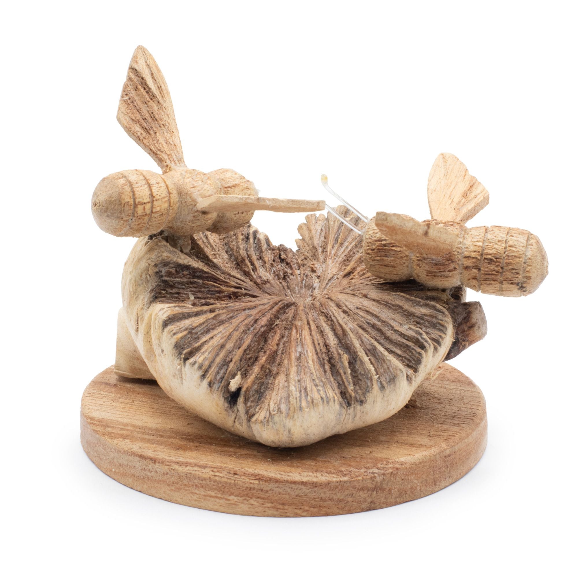 Handmade Parasite Wood Art Carving - Bees in The Works