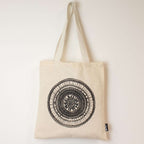 Nomad Sari Iconic Basic Tote Bag - Urban Mandala - Natural 4oz