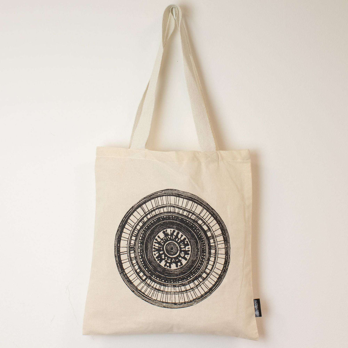 Nomad Sari Iconic Basic Tote Bag - Urban Mandala - Natural 4oz