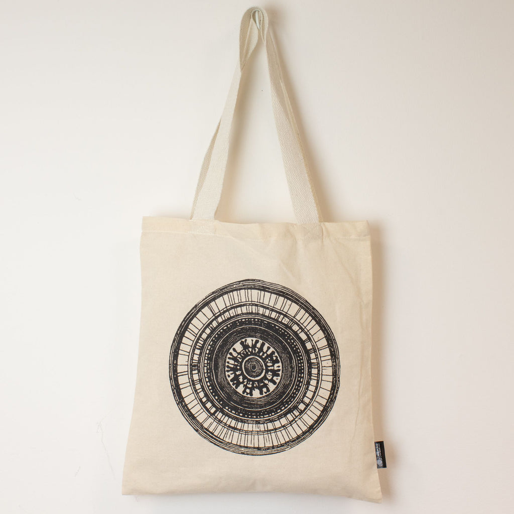 Nomad Sari Iconic Basic Tote Bag - Urban Mandala - Natural 4oz