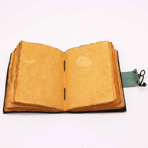 Artisan 7 Chakra Buddha Deckle-Edge Leather Notebook