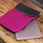 13 inch Laptop Padded Pouch - Crazy Yellow - 14oz Stonewash