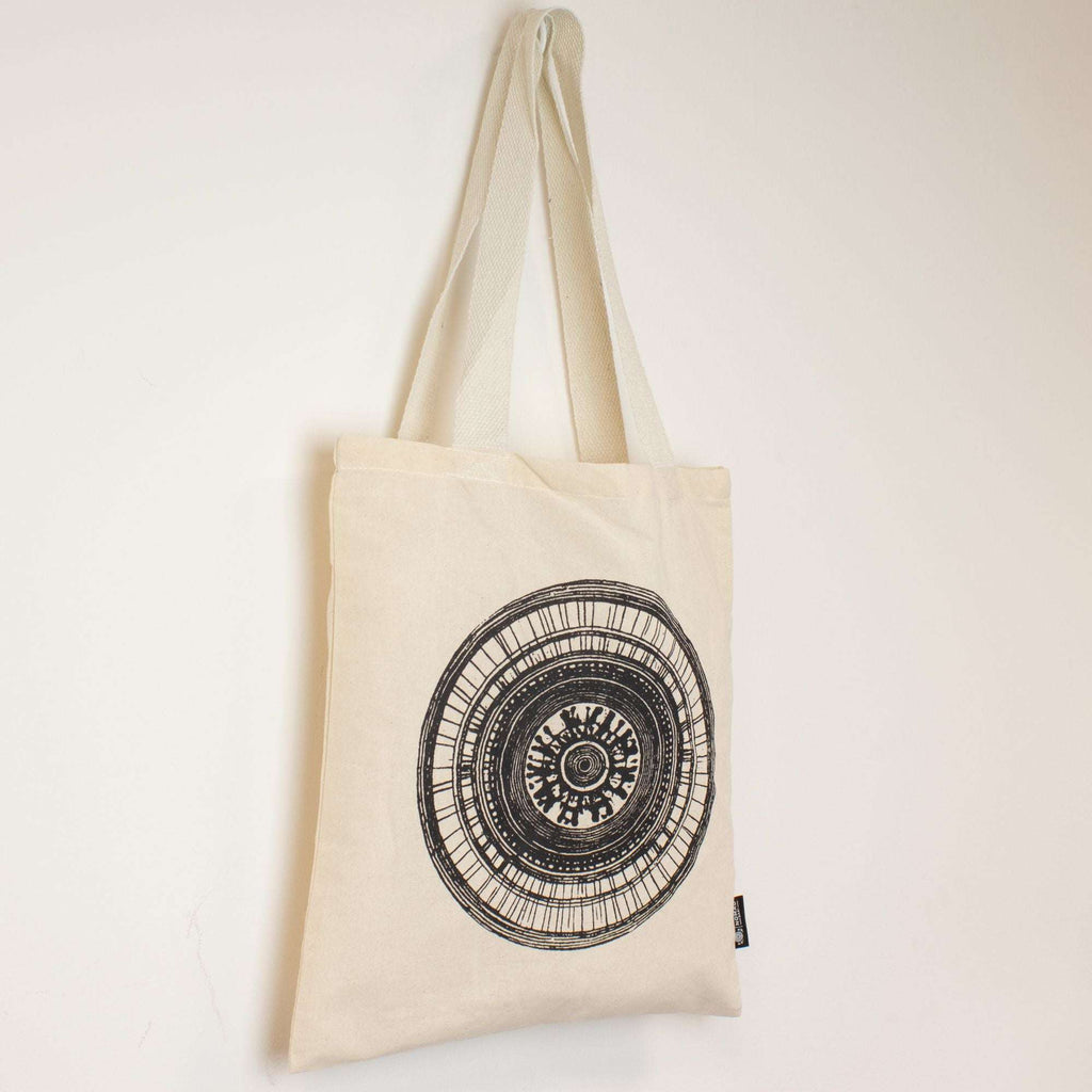 Nomad Sari Iconic Basic Tote Bag - Urban Mandala - Natural 4oz