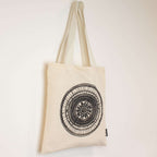 Nomad Sari Iconic Basic Tote Bag - Urban Mandala - Natural 4oz