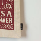 Nomad Sari Iconic Toni Tote Bag - Love is a Super Power - Natural 10oz