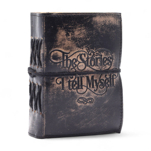 Artisan Deckle-Edge Leather Notebook | The Stories I Tell Myself | 5x3.5"