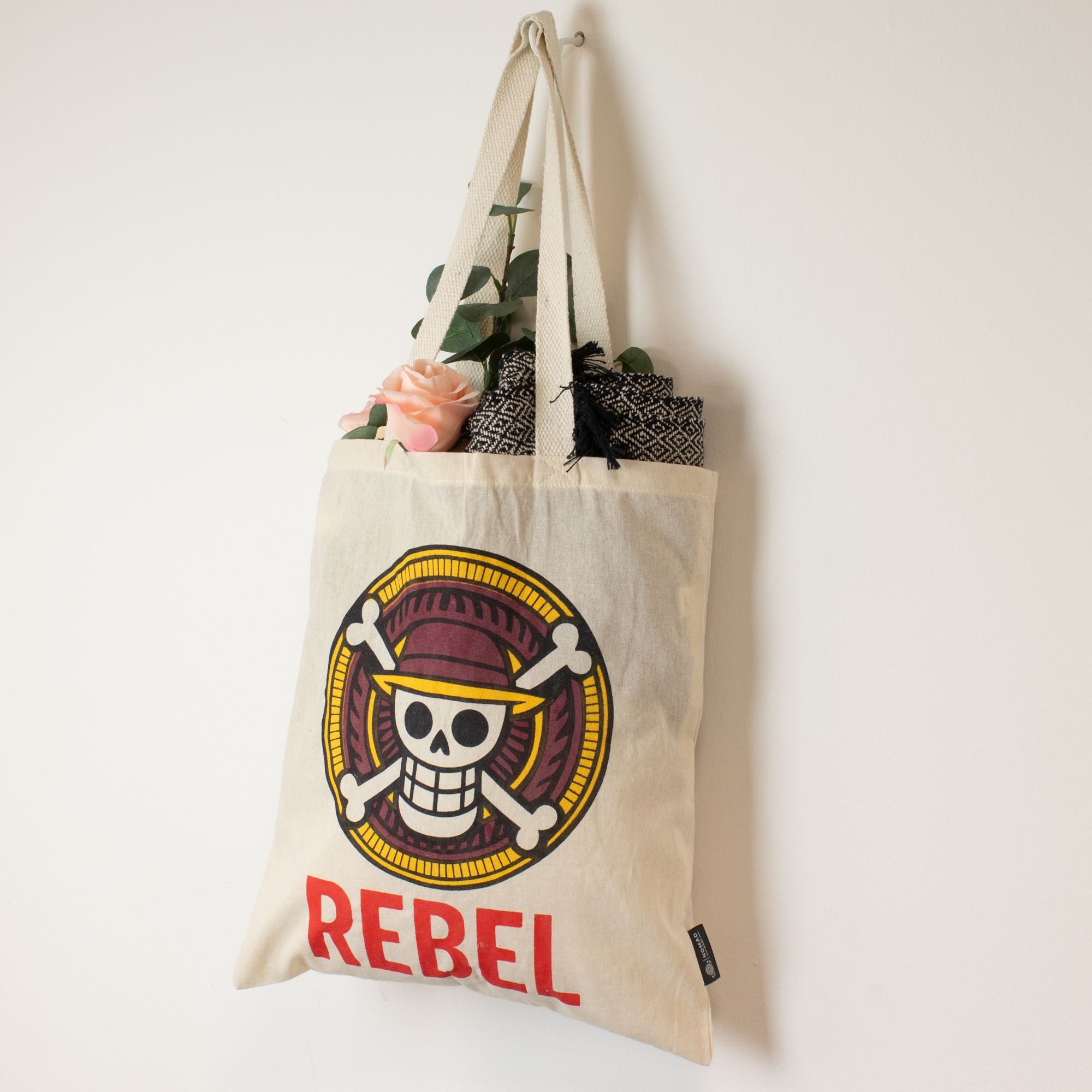 Nomad Sari Iconic Basic Tote Bag - REBEL - Natural 4oz