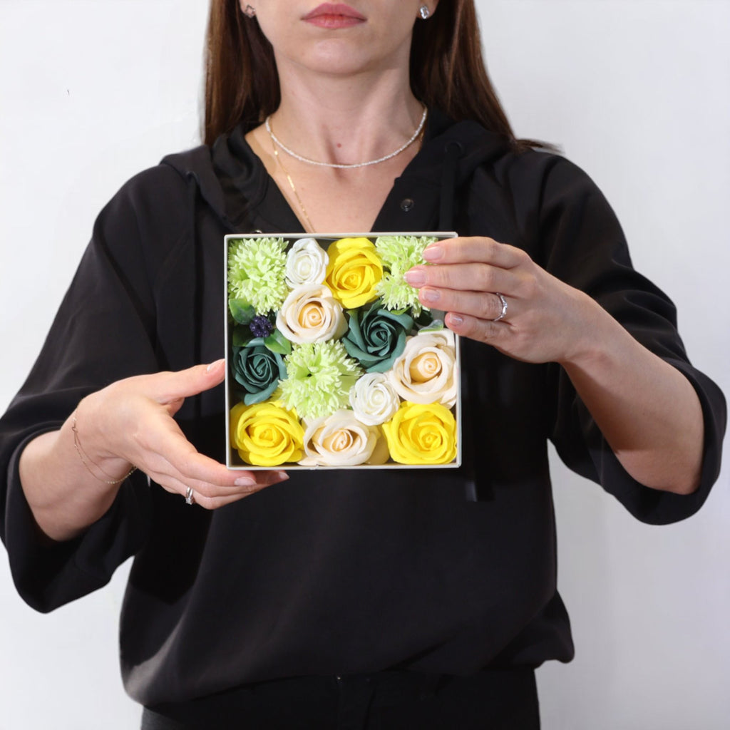Artisan Square Box | Spring Celibrations | Yellow & Greens
