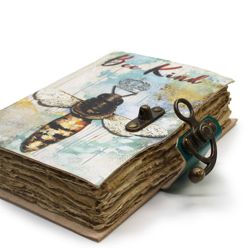 Artisan Bee Kind Deckle-Edge Leather Notebook | 7x5"