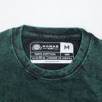 Nomad Sari Stonewashed Cotton T-Shirt - Tree of Life - Green - Medium