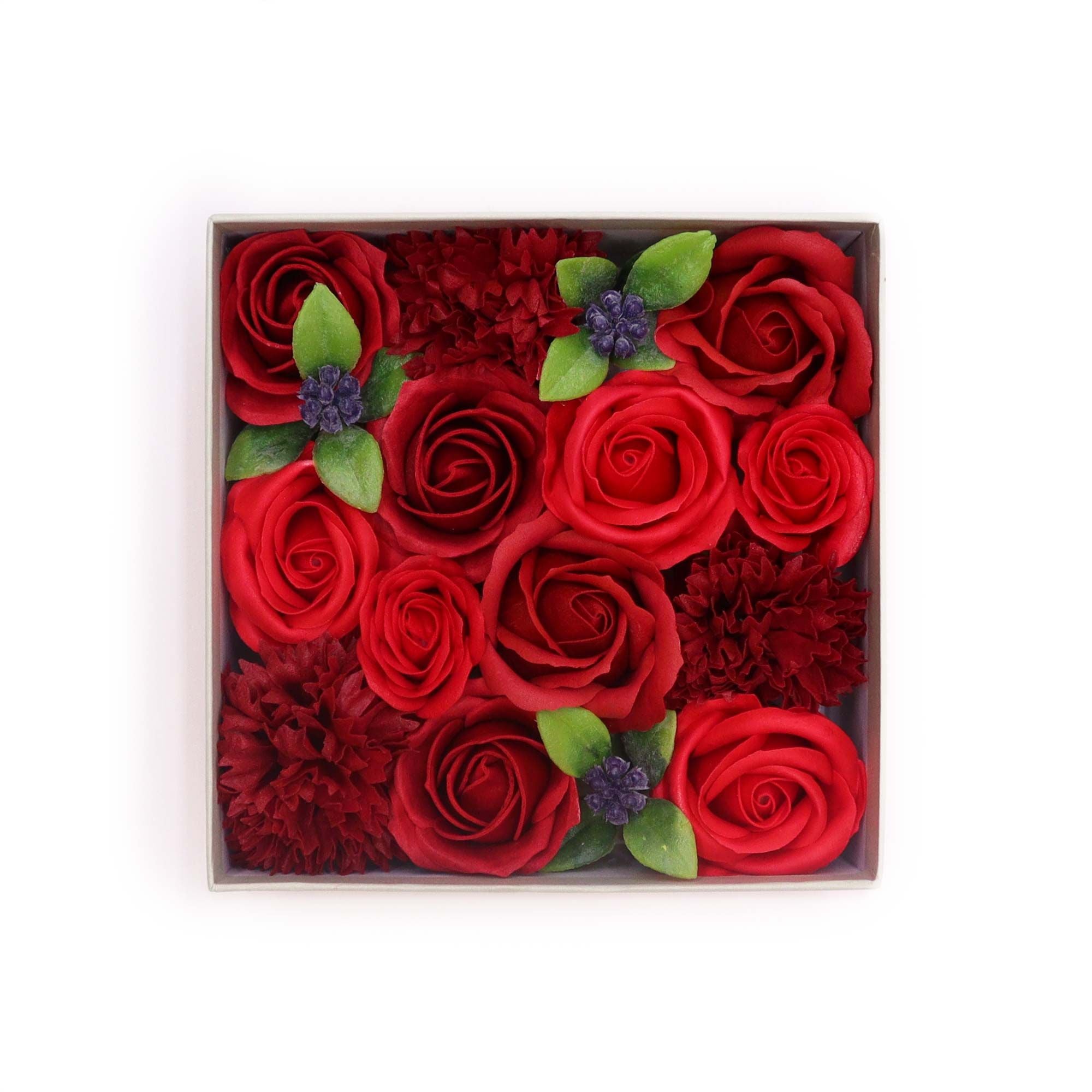 Artisan Square Box | Classic Red Roses