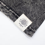 Nomad Sari Stonewashed Cotton T-Shirt - Compass of Life - Charcoal - Medium