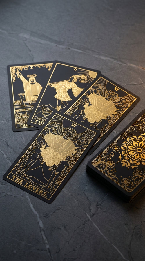 Artisan Gold Foil Tarot Deck & Guidebook | Gift Box