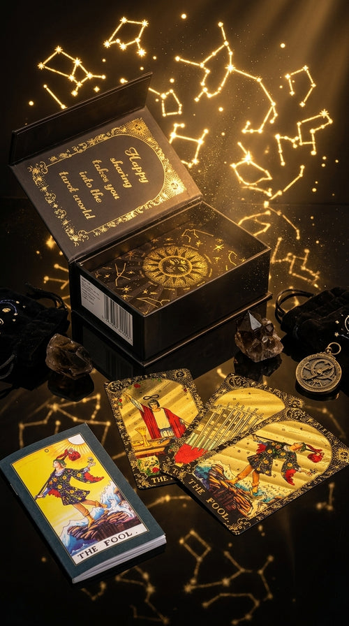 Artisan Gold Foil Tarot Deck | Let the Magic Begin Gift Box