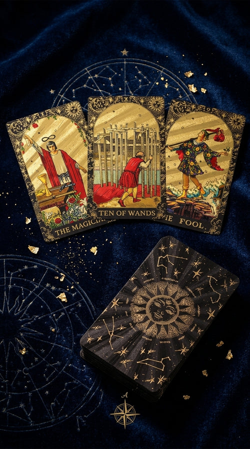 Artisan Gold Foil Tarot Set | Let the Magic Begin Gift Set