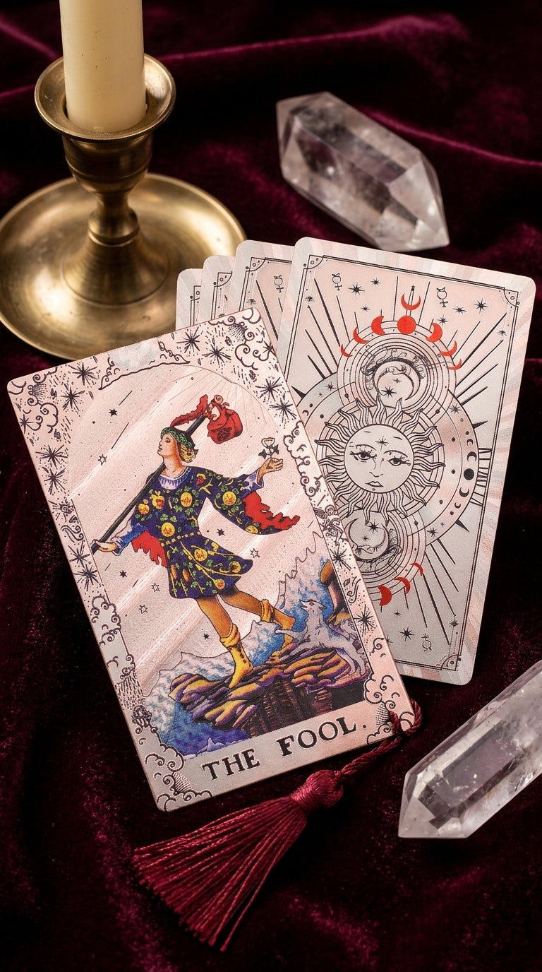 Artisan Moon Phase Rose Gold Foil Tarot Deck | with Guidebook