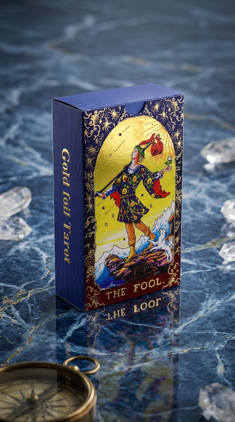 Artisan Mandala Blue Foil Tarot Deck | with Guidebook