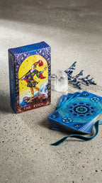 Artisan Mandala Blue Foil Tarot Deck | with Guidebook