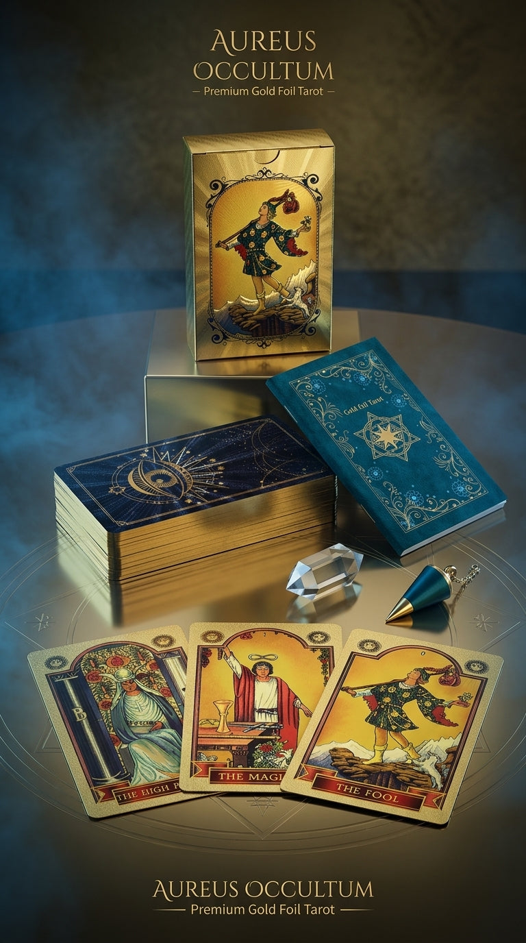 Artisan All Seeing Eye Blue & Gold Foil Tarot Deck | with Guidebook