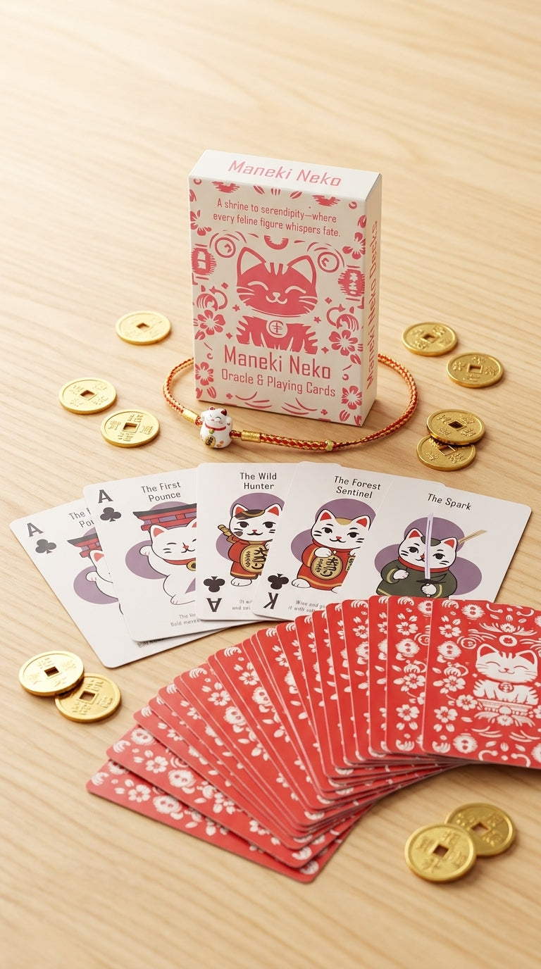 Artisan Fortune Cats Playing & Oracle Deck | Maneki Neko