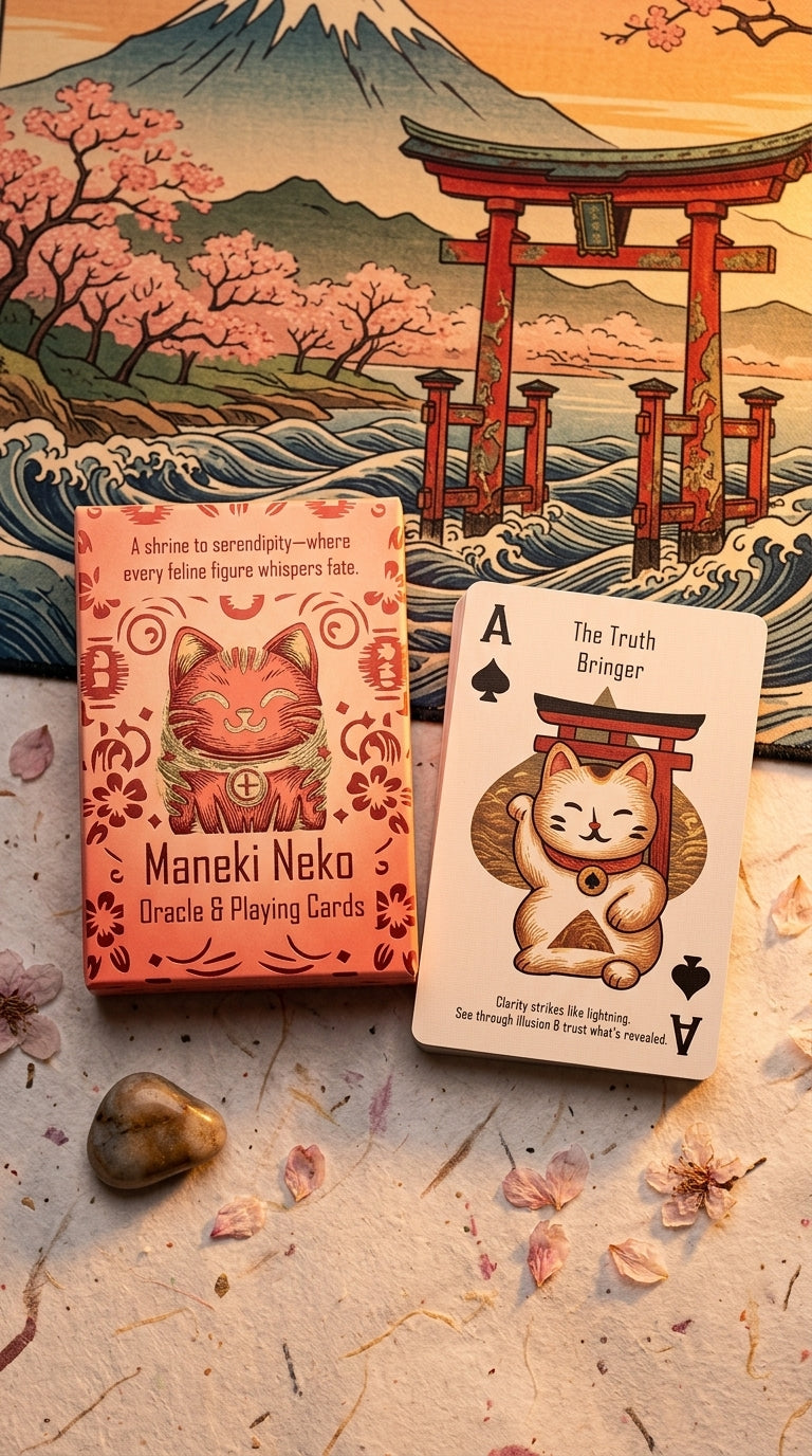 Artisan Fortune Cats Playing & Oracle Deck | Maneki Neko