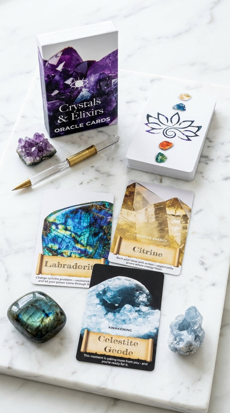 Artisan Crystals & Elixirs Oracle Deck | Healing Energy